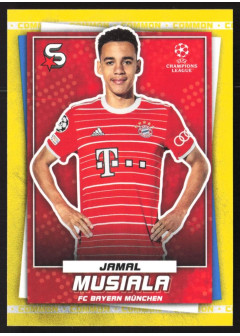 Jamal Musiala, Kartička, 2022-23 Topps Superstars UEFA Club Competitions, Common Yellow