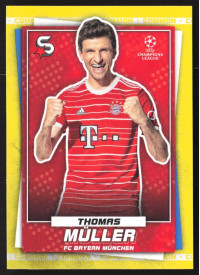 Thomas Müller, Kartička, 2022-23 Topps Superstars UEFA Club Competitions, Common Yellow