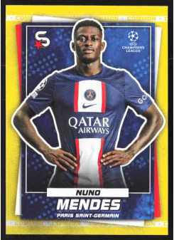 Nuno Mendes, Kartička, 2022-23 Topps Superstars UEFA Club Competitions, Common Yellow