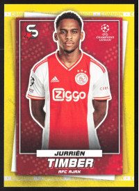 Jurrien Timber, Kartička, 2022-23 Topps Superstars UEFA Club Competitions, Common Yellow