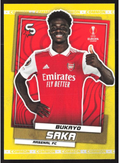 Bukayo Saka, Kartička, 2022-23 Topps Superstars UEFA Club Competitions, Common Yellow