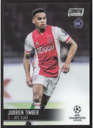 Jurrien Timber, Card, 2020-21 Topps Stadium Club Chrome UEFA Champions League, BASE