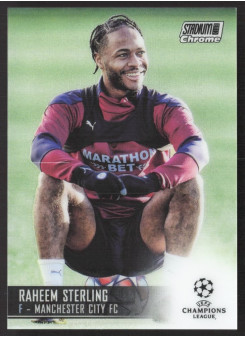 Raheem Sterling, Kartička, 2020-21 Topps Stadium Club Chrome UEFA Champions League, BASE