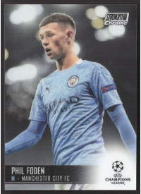 Phil Foden, Kartička, 2020-21 Topps Stadium Club Chrome UEFA Champions League, BASE