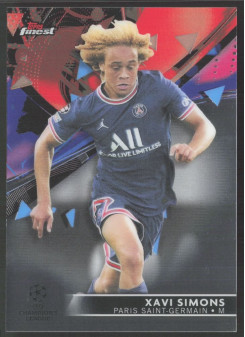 Xavi Simons, Kartička, Topps UEFA Champions League Finest 2021-2022, BASE