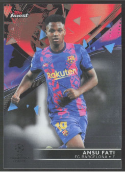 Ansu Fati, Kartička, Topps UEFA Champions League Finest 2021-2022, BASE