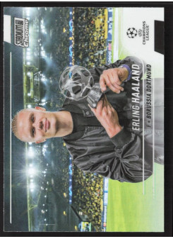 Erling Haaland, Kartička, 2021-22 Topps Stadium Club Chrome UEFA Champions League, Refractor