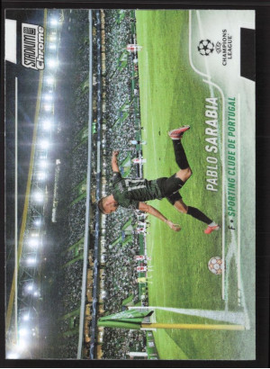 Pablo Sarabia, Kartička, 2021-22 Topps Stadium Club Chrome UEFA Champions League, Refractor