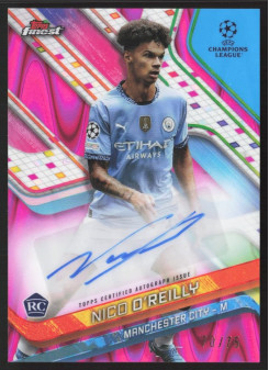 Nico O'Reilly, Kartička, Topps Finest UEFA Club Competitions 2024-2025, AUTOGRAPH