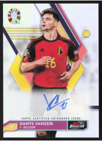 Dante Vanzeir, Kartička, 2024 Topps Finest Road to UEFA Euro , AUTOGRAPH