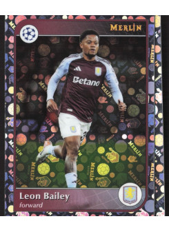 Leon Bailey, Kartička, 2024-25 Topps Merlin UEFA Club Competitions, Vintage Merlin Refractor