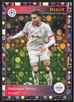Antonio Nusa, Kartička, 2024-25 Topps Merlin UEFA Club Competitions, Vintage Merlin Refractor