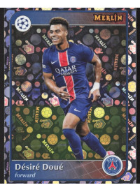 Désiré Doué, Kartička, 2024-25 Topps Merlin UEFA Club Competitions, Vintage Merlin Refractor