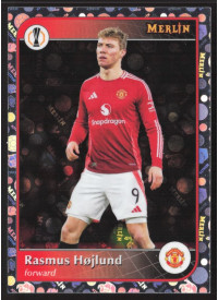 Rasmus Højlund, Kartička, 2024-25 Topps Merlin UEFA Club Competitions, Vintage Merlin Refractor