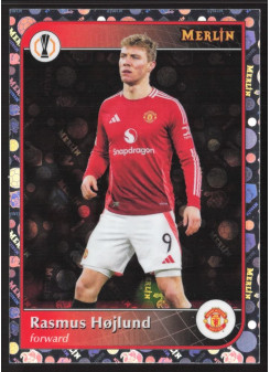 Rasmus Højlund, Kartička, 2024-25 Topps Merlin UEFA Club Competitions, Vintage Merlin Refractor
