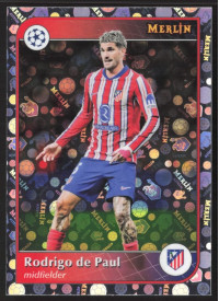 Rodrigo de Paul, Kartička, 2024-25 Topps Merlin UEFA Club Competitions, Vintage Merlin Refractor