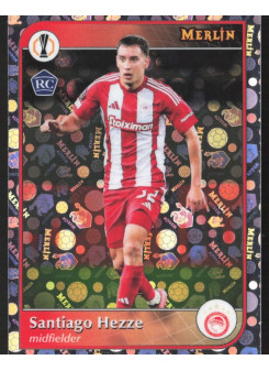 Santiago Hezze, Kartička, 2024-25 Topps Merlin UEFA Club Competitions, Vintage Merlin Refractor