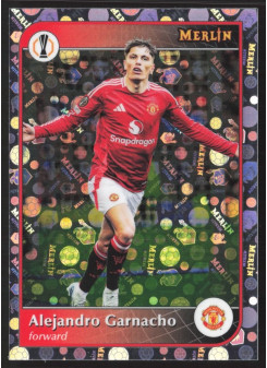 Alejandro Garnacho, Kartička, 2024-25 Topps Merlin UEFA Club Competitions, Vintage Merlin Refractor