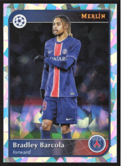 Bradley Barcola, Kartička, 2024-25 Topps Merlin UEFA Club Competitions, Atomic Refractor