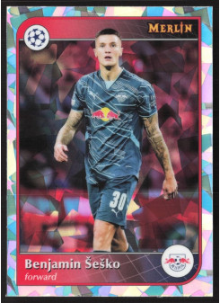 Benjamin Šeško, Kartička, 2024-25 Topps Merlin UEFA Club Competitions, Atomic Refractor
