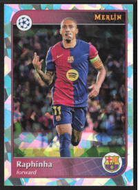 Raphinha, Kartička, 2024-25 Topps Merlin UEFA Club Competitions, Atomic Refractor