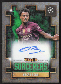 Oscar Bobb, Kartička, 2024-25 Topps Merlin UEFA Club Competitions, AUTOGRAPH