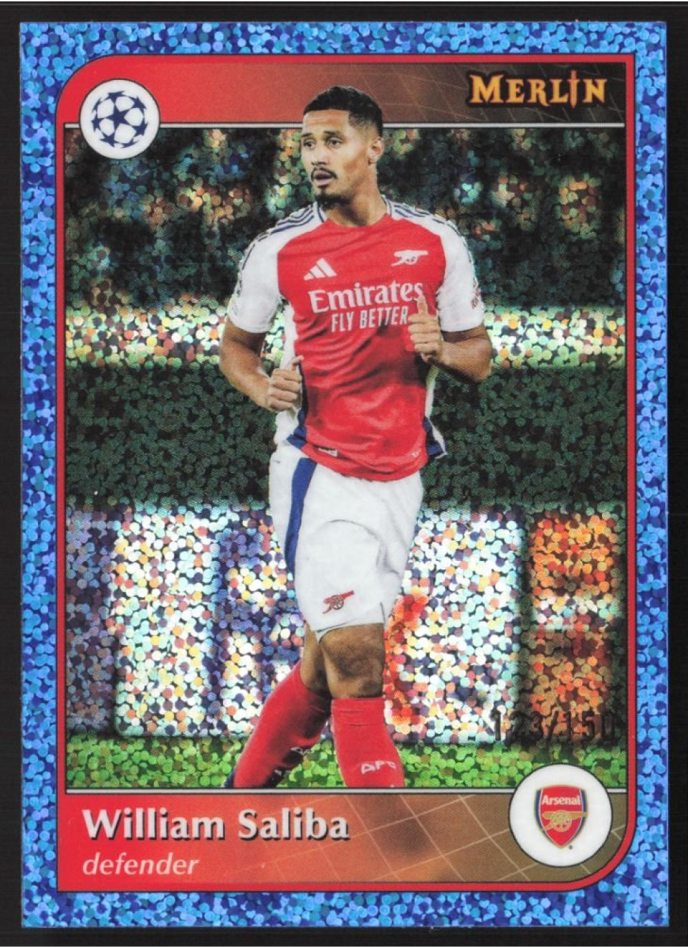 William Saliba, Card, 2024-25 Topps Merlin UEFA Club Competitions, LIMIT