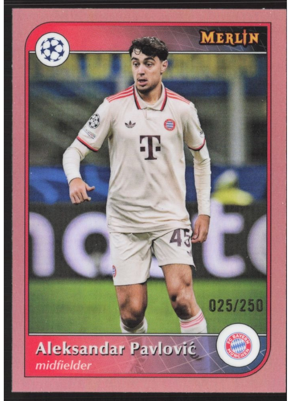 Aleksandar Pavlović, Card, 2024-25 Topps Merlin UEFA Club Competitions, LIMIT