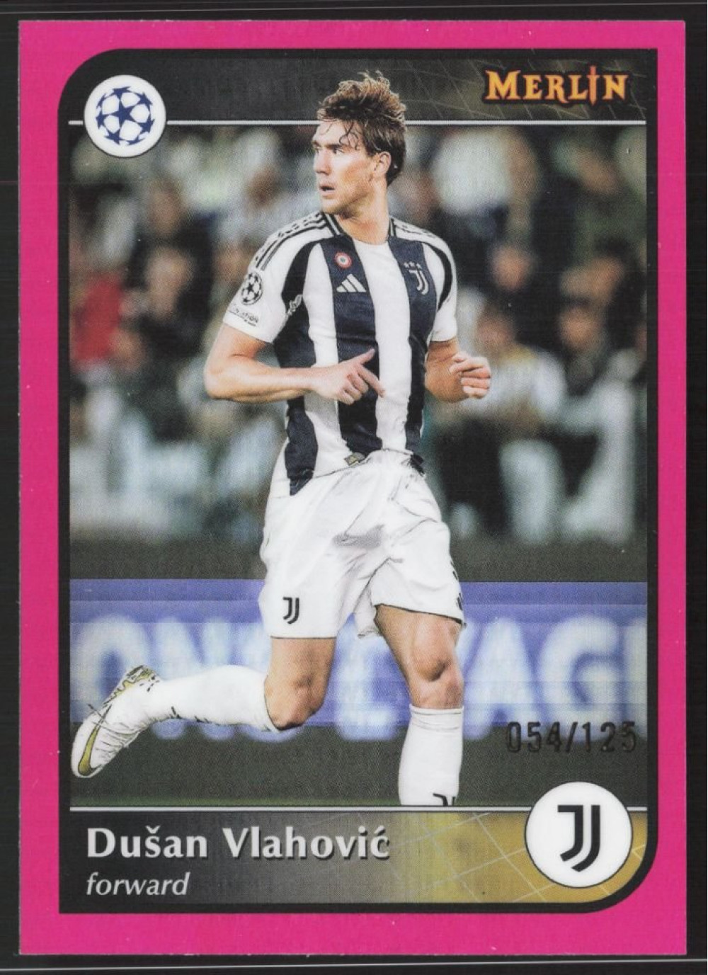 Dušan Vlahović, Card, 2024-25 Topps Merlin UEFA Club Competitions, LIMIT