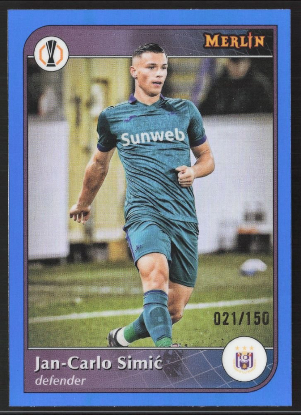 Jan-Carlo Simić, Card, 2024-25 Topps Merlin UEFA Club Competitions, LIMIT