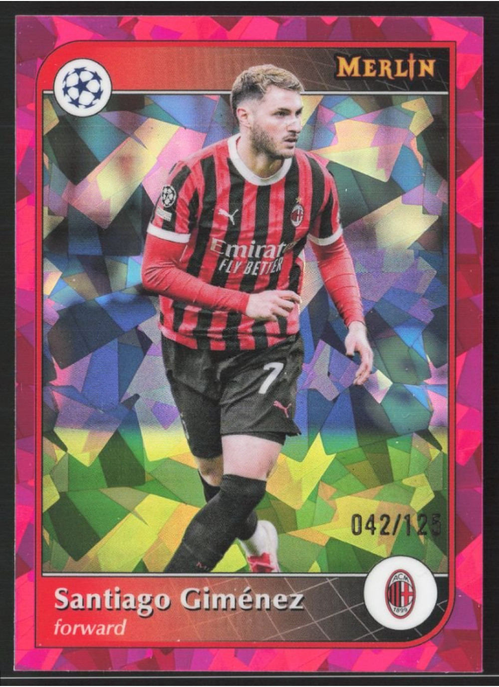 Santiago Giménez, Card, 2024-25 Topps Merlin UEFA Club Competitions, LIMIT