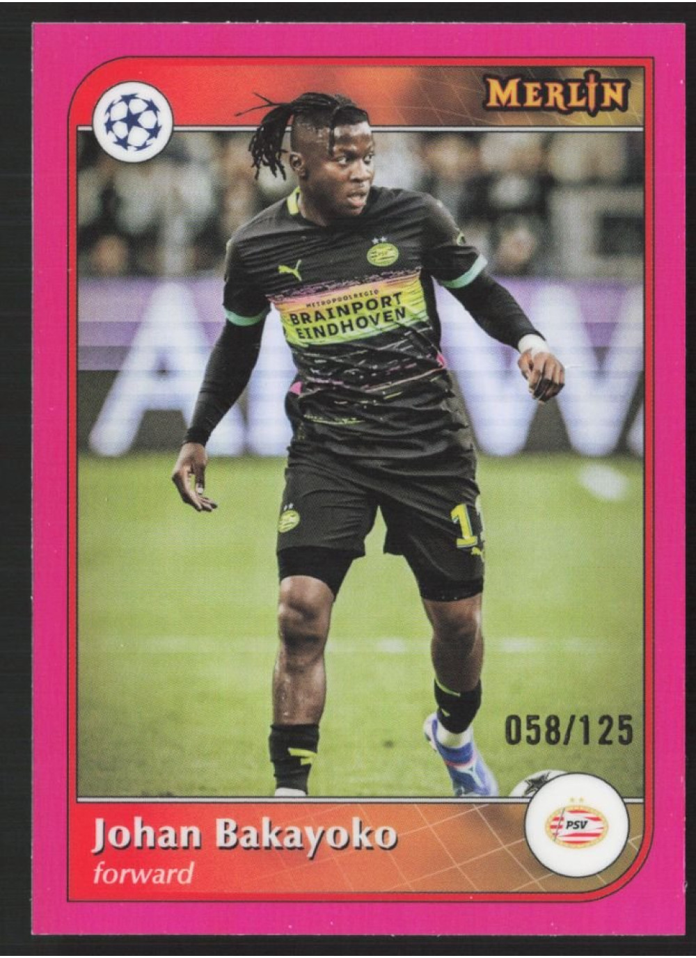 Johan Bakayoko, Card, 2024-25 Topps Merlin UEFA Club Competitions, LIMIT