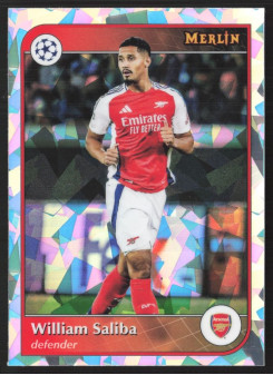 William Saliba, Kartička, 2024-25 Topps Merlin UEFA Club Competitions, Atomic Refractor