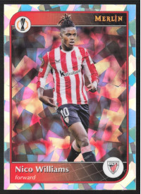 Nico Williams, Kartička, 2024-25 Topps Merlin UEFA Club Competitions, Atomic Refractor