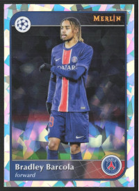 Bradley Barcola, Kartička, 2024-25 Topps Merlin UEFA Club Competitions, Atomic Refractor