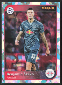 Benjamin Šeško, Kartička, 2024-25 Topps Merlin UEFA Club Competitions, Atomic Refractor