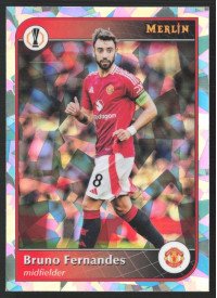 Bruno Fernandes, Kartička, 2024-25 Topps Merlin UEFA Club Competitions, Atomic Refractor