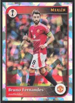 Bruno Fernandes, Kartička, 2024-25 Topps Merlin UEFA Club Competitions, Atomic Refractor