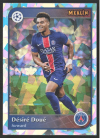 Désiré Doué, Kartička, 2024-25 Topps Merlin UEFA Club Competitions, Atomic Refractor