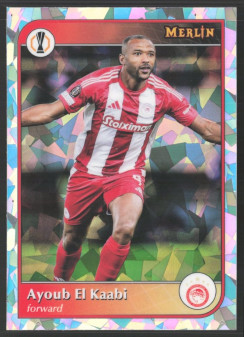 Ayoub El Kaabi, Kartička, 2024-25 Topps Merlin UEFA Club Competitions, Atomic Refractor