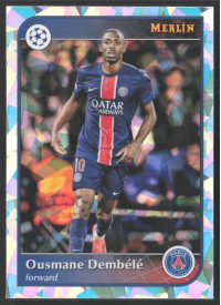 Ousmane Dembélé, Kartička, 2024-25 Topps Merlin UEFA Club Competitions, Atomic Refractor