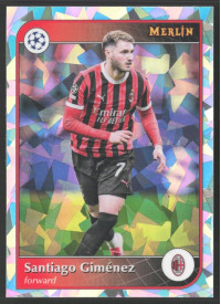 Santiago Giménez, Kartička, 2024-25 Topps Merlin UEFA Club Competitions, Atomic Refractor