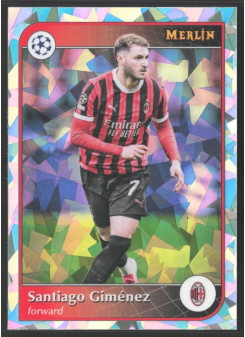 Santiago Giménez, Kartička, 2024-25 Topps Merlin UEFA Club Competitions, Atomic Refractor