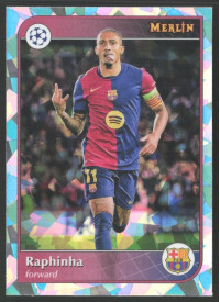 Raphinha, Kartička, 2024-25 Topps Merlin UEFA Club Competitions, Atomic Refractor
