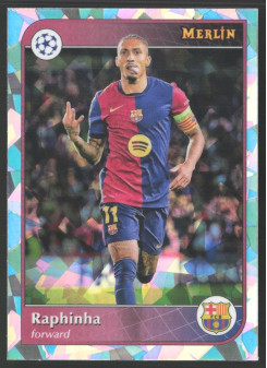 Raphinha, Kartička, 2024-25 Topps Merlin UEFA Club Competitions, Atomic Refractor