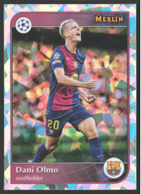 Dani Olmo, Kartička, 2024-25 Topps Merlin UEFA Club Competitions, Atomic Refractor