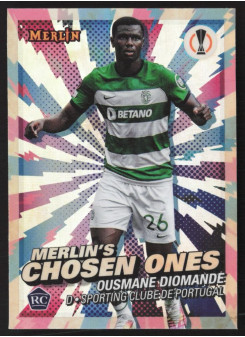 Ousmane Diomande, Kartička, Topps Merlin Chrome UEFA Club Competitions 2023-24, INSERT