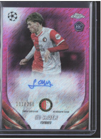 Leo Sauer, Kartička, Topps Chrome UEFA Club Competitions 2023-24, AUTOGRAPH