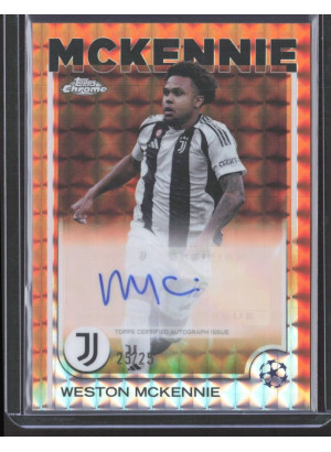 Weston McKennie, Card, Topps Chrome UEFA Club Competitions 2024-2025, AUTOGRAPH