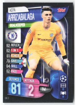 Kepa Arrizabalaga, Kartička, 2019-20 Topps Match Attax UEFA Champions League, BASE
